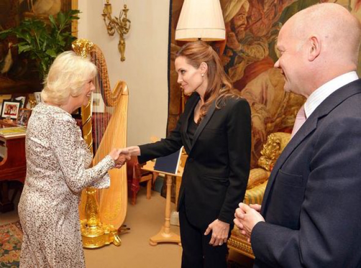 Duchess Of Cornwall Meets With Angelina Jolie To Discuss Helping Rape Victims