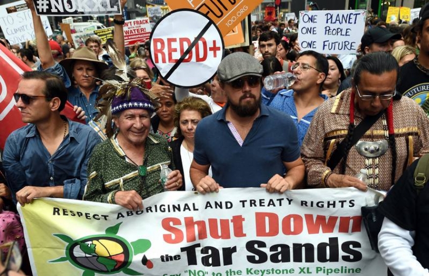 DiCaprio and 3,00,000 others take part in climate change demonstration in NY
