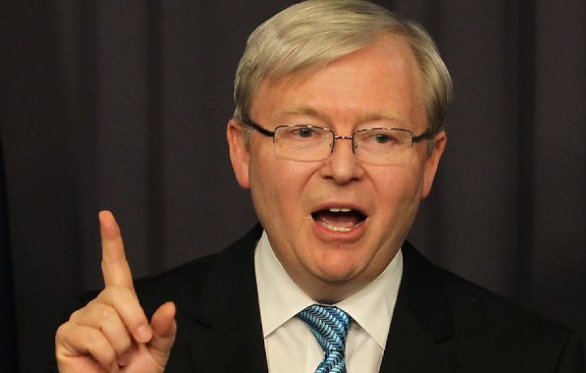 Kevin Rudd lauds China action on climate change