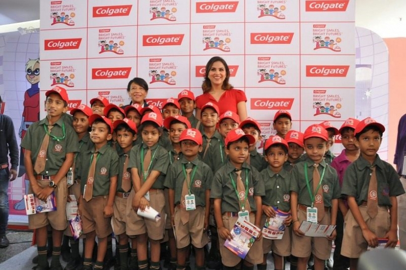 Lara Dutta promotes oral hygiene among children