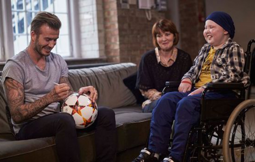 David Beckham Surprises Young Cancer Patient