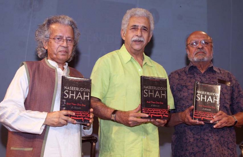 Naseeruddin Shah’s book And Then One Day – A Memoir launched by Shyam Benegal