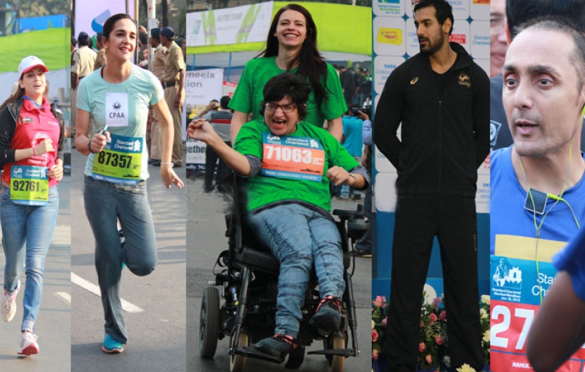 John Abraham, Dia Mirza, Kalki Koechlin and many more at the Mumbai Marathon