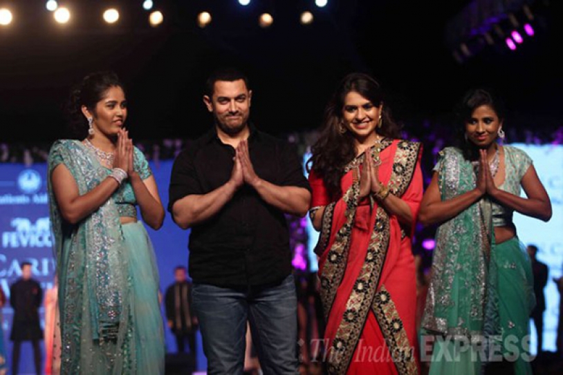 Aamir Khan, Sonakshi Sinha walk the ramp for charity