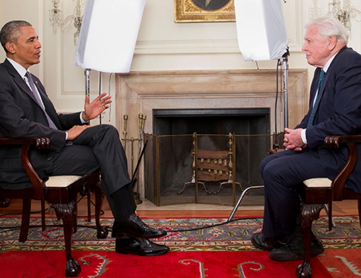 Barack Obama Interviews British Naturalist David Attenborough On Climate Change