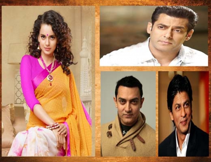 Kangana Ranaut- Only Female Competitor Of The 3 Khans In Bollywood.