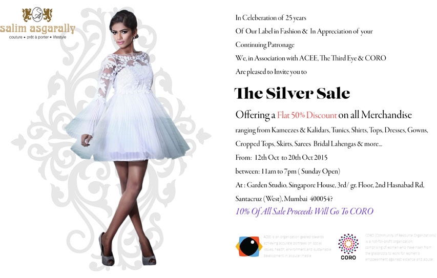 Day 2 Of SILVER SALE By Salim Asgarally Commemorating 25 Years Of Fashion Label
