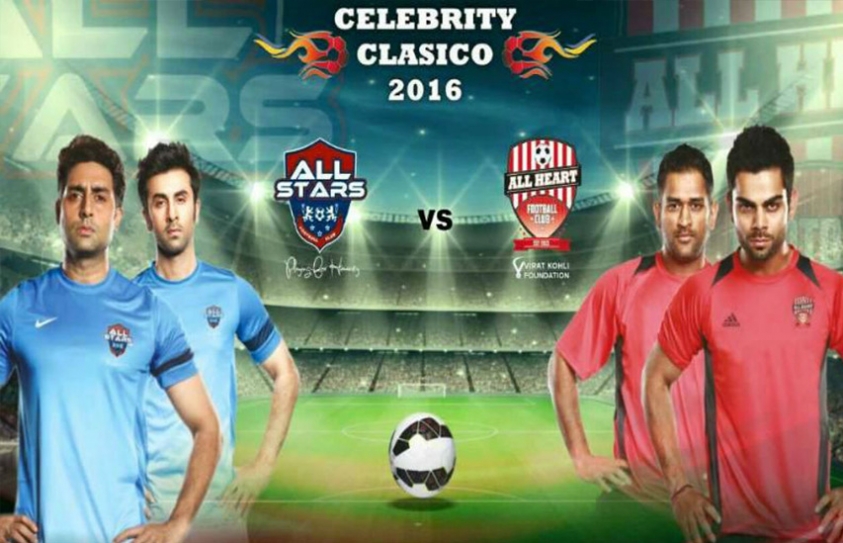 Virat Kohli And MS Dhoni To Go Up Against Ranbir Kapoor And Abhishek Bachchan In Charity Football Match.