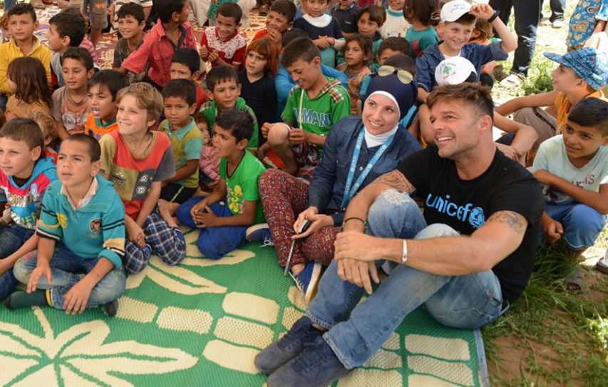 Ricky Martin Meets Refugee Children In Lebanon