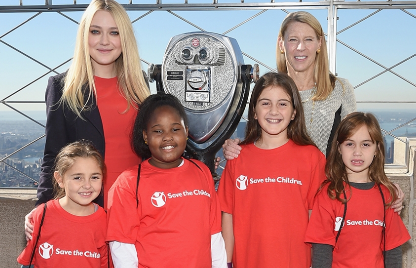 Dakota Fanning Lights Empire State Building With Save The Children
