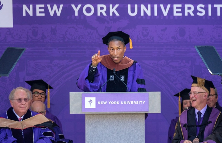 See Pharrel Talk Gender Equality, Education At NYU Commencement 