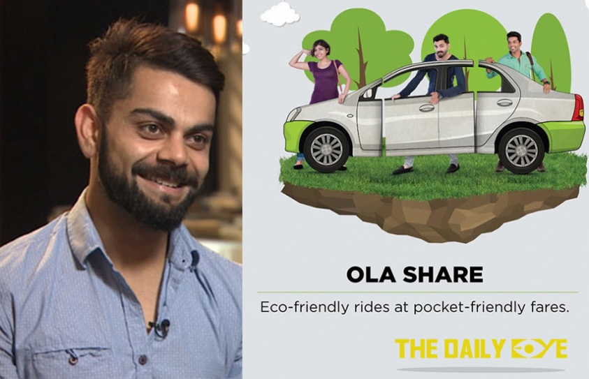Virat Kohli bats for Ola Share; urges citizens to opt for Shared Mobility 