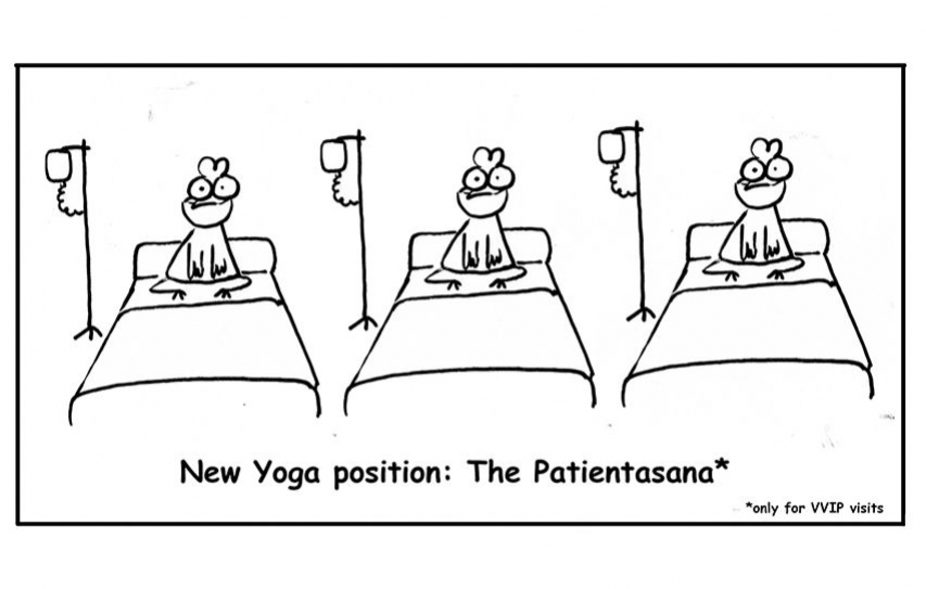New yoga position: The patientasana