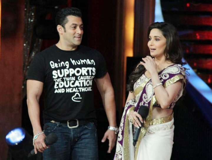 Salman, Madhuri defend Saifai performance, donate Rs 25 lakh
