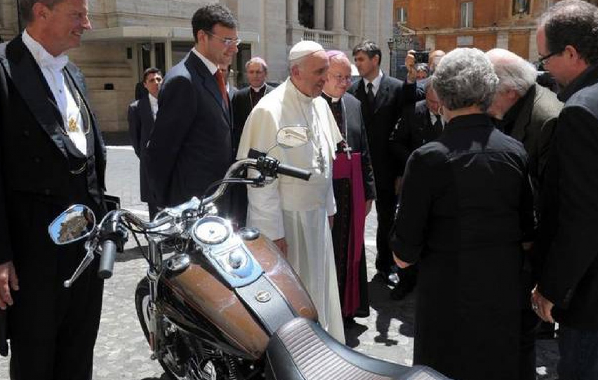 Pope to sell his Harley for charity