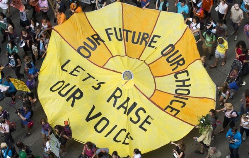 A Group Shout on Climate Change