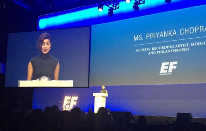 Priyanka Chopra speaks on girl education in Boston