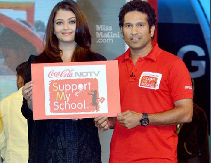 Sachin Tendulkar, Aishwarya Rai help raise Rs 13.6 crore to fund schools