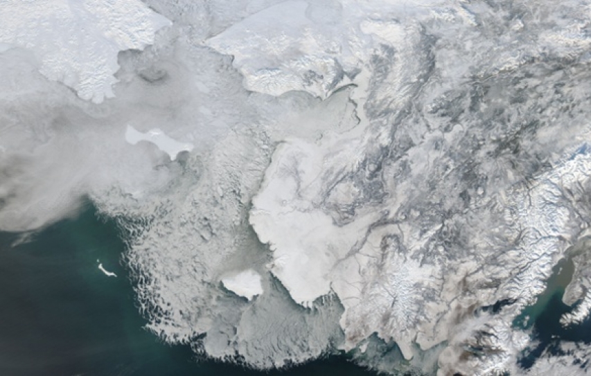 Arctic sea ice extent hits record low for winter maximum