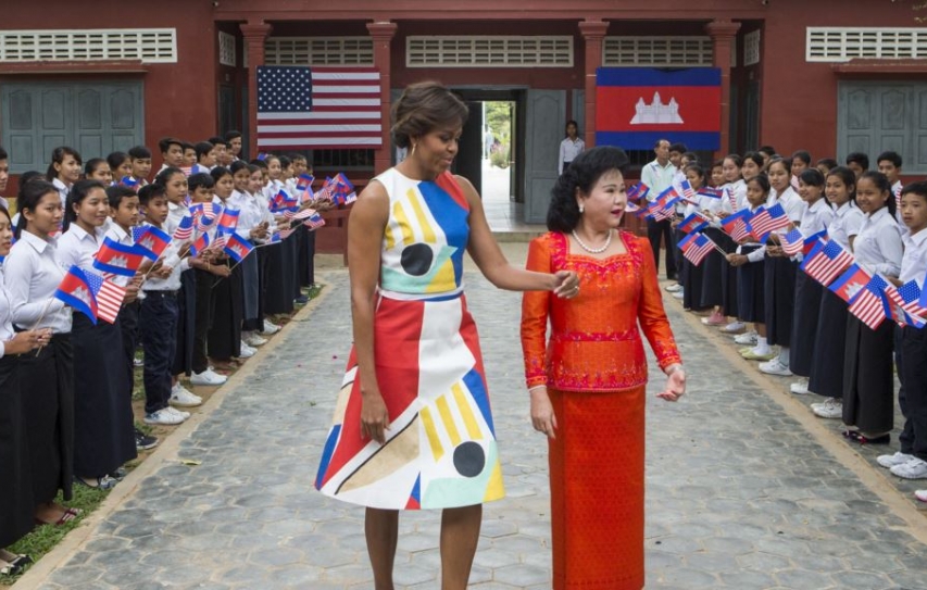Michelle Obama Visit Highlights Cambodia's Education Gender Gap