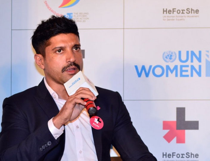 At UN, Bollywood’s Farhan Akhtar leads push to involve more men to end violence against women