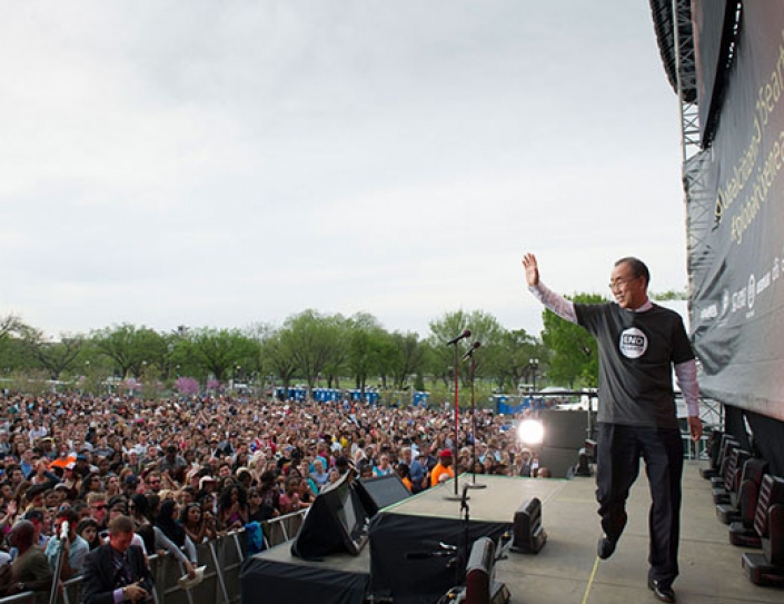 UN Chief Urges Climate Action At Earth Day Concert