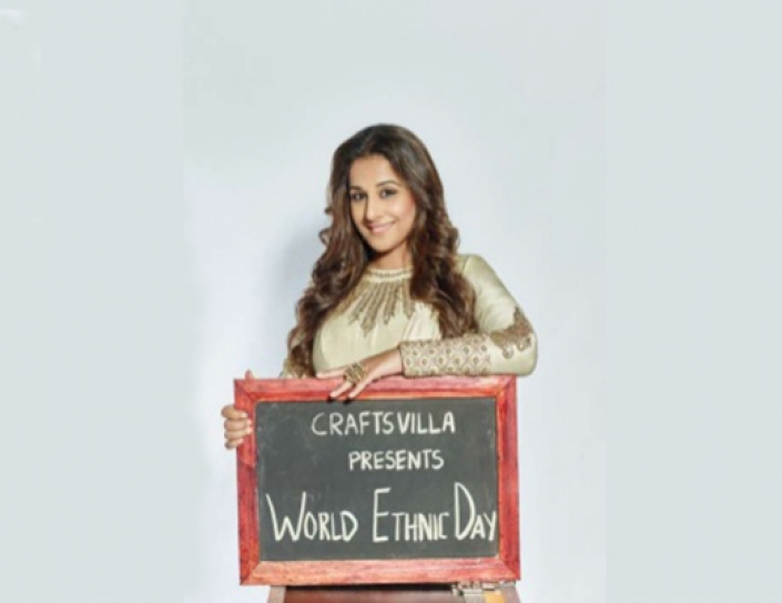 Vidya Balan Voices Her Support For World Ethnic Day.