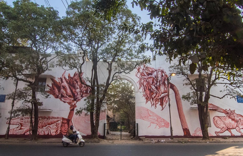 These Oh-So-Cool Wall Murals In Shahpur Jat Are Bound To Make You Stop And Stare