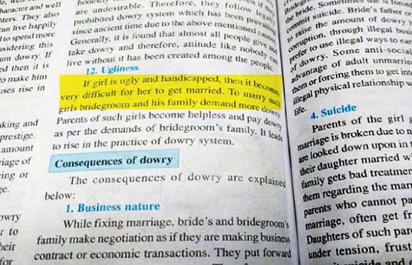 “Ugliness Of Girl”: This HSC Textbook Has Shocking Views On Dowry 