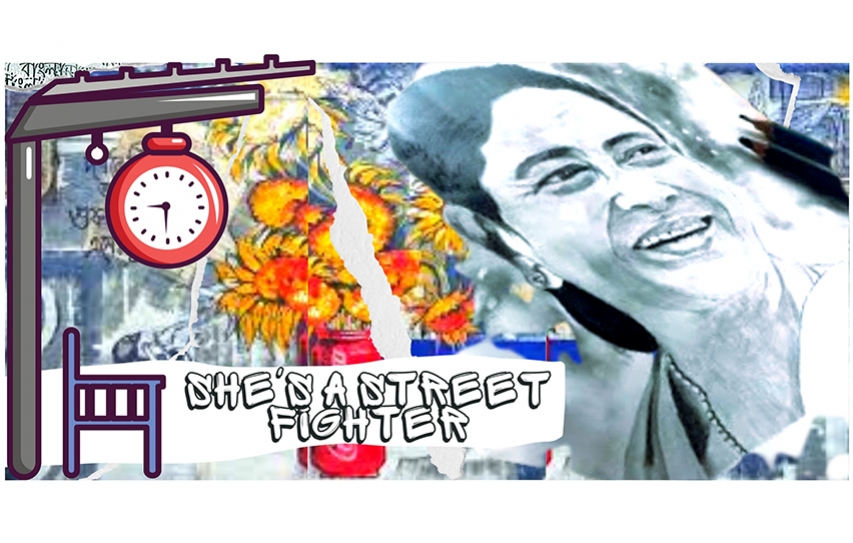 Signs of the times: She’s a street fighter